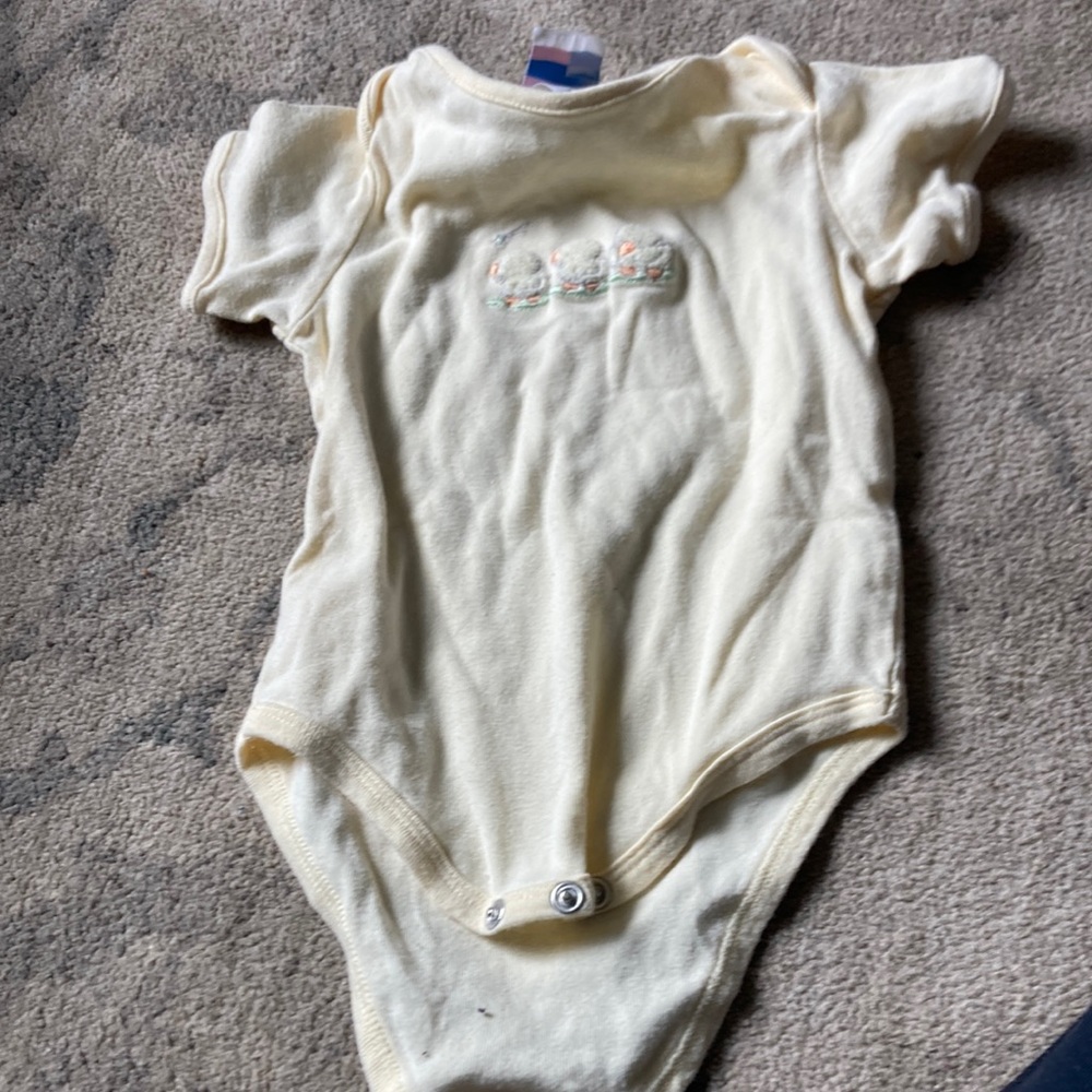 Clearance Just born yellow onesie